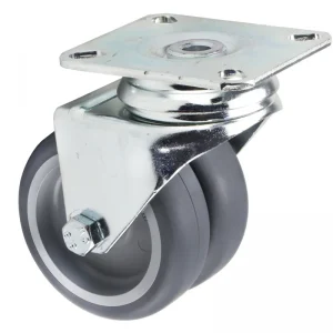 Tente Svängbar Hjul, belastning 80 kg, 75 mm hjuldiameter, Termoplastiskt gummi Fynd